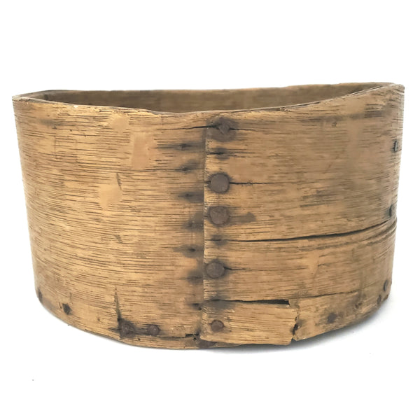 Original Primitive Oak Bentwood Dry Grain Measure ~1800s