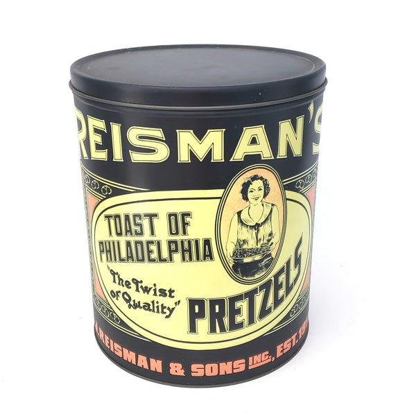Reisman's Taste of Philadelphia Large Pretzel Tin 12" Colorful Graphics ~ Kitchen Accent