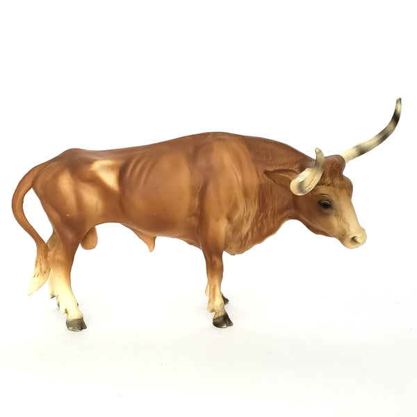Vintage Breyer Texas Longhorn Bull #75 Brown 1961-1989 Early Mold Mark