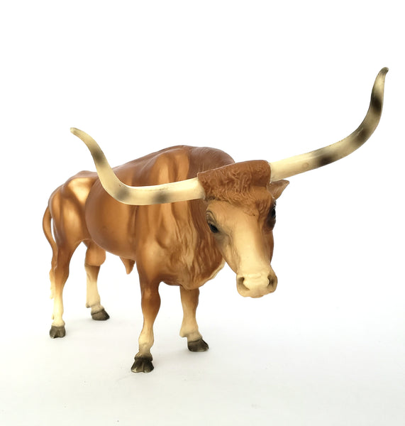 Vintage Breyer Texas Longhorn Bull #75 Brown 1961-1989 Early Mold Mark