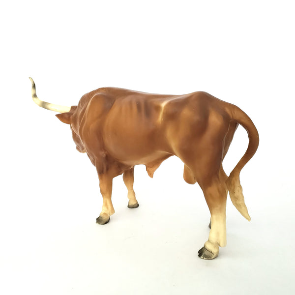 Vintage Breyer Texas Longhorn Bull #75 Brown 1961-1989 Early Mold Mark