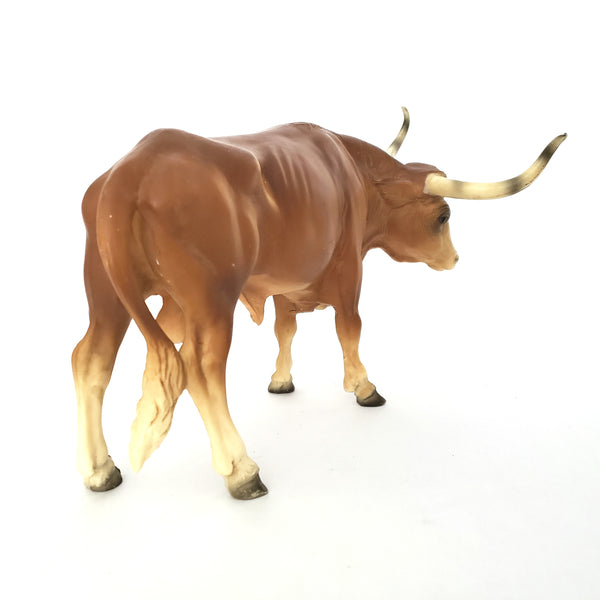 Vintage Breyer Texas Longhorn Bull #75 Brown 1961-1989 Early Mold Mark