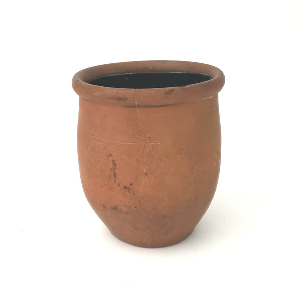Antique Redware Apple Butter Pottery Crock 5" Southeastern Pennsylvania