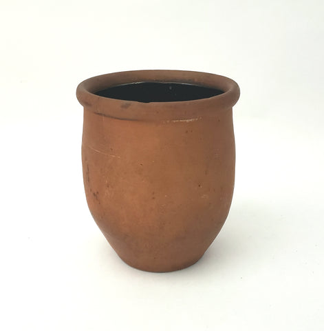 Antique Redware Apple Butter Pottery Crock 5" Southeastern Pennsylvania