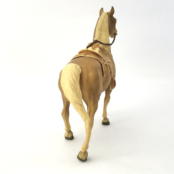 Vintage Breyer Cheyenne Western Prancing Horse #112 Palomino with Saddle and Reins