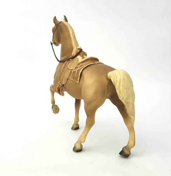 Vintage Breyer Cheyenne Western Prancing Horse #112 Palomino with Saddle and Reins