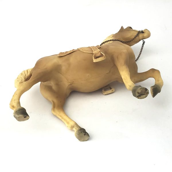 Vintage Breyer Cheyenne Western Prancing Horse #112 Palomino with Saddle and Reins