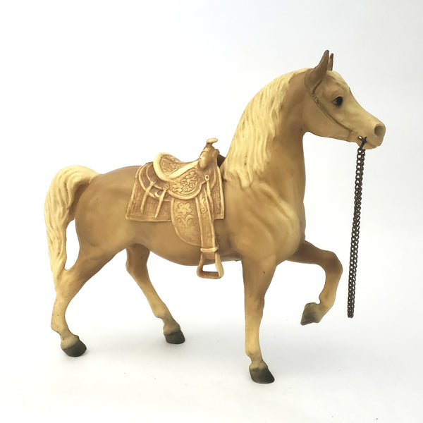 Vintage Breyer Cheyenne Western Prancing Horse #112 Palomino with Saddle and Reins