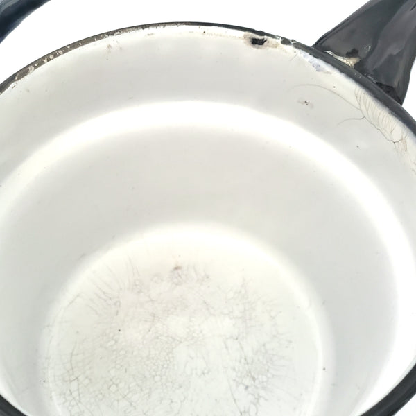 Vintage Blue and White Swirl Spatter Double Boiler
