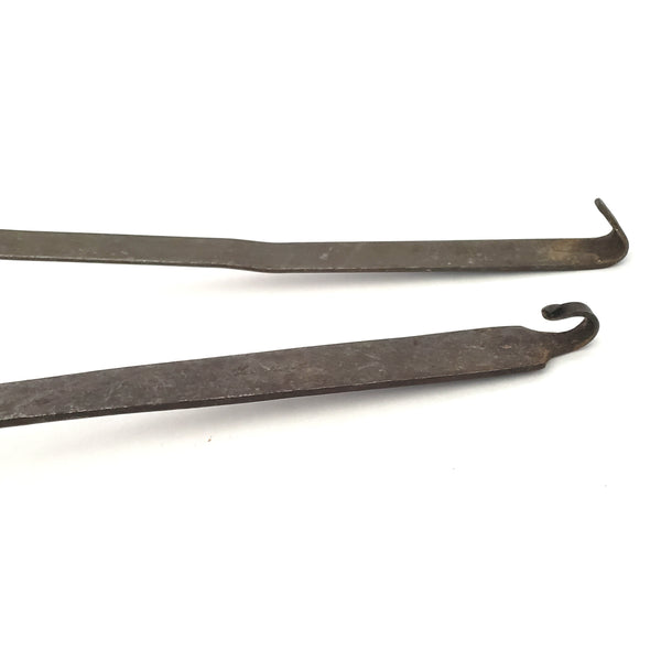 Early American Rustic Iron Ladle and Skimmer Kitchen Hearth Accent