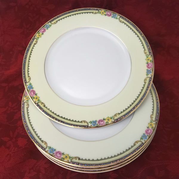 Porcelain Salad Plates Delaware Derby Set of 5 by TK Thun Bohemia Czechoslovakia