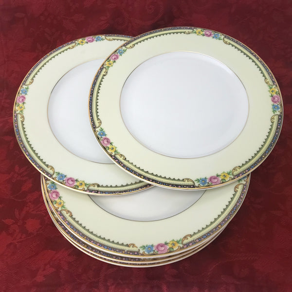 Porcelain Salad Plates Delaware Derby Set of 5 by TK Thun Bohemia Czechoslovakia