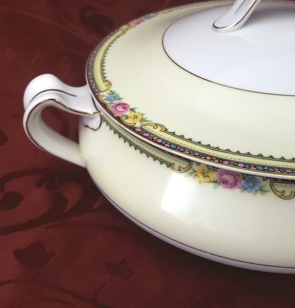 Porcelain Round Covered Vegetable Serving Bowl Delaware-Derby by TK Thun Bohemia