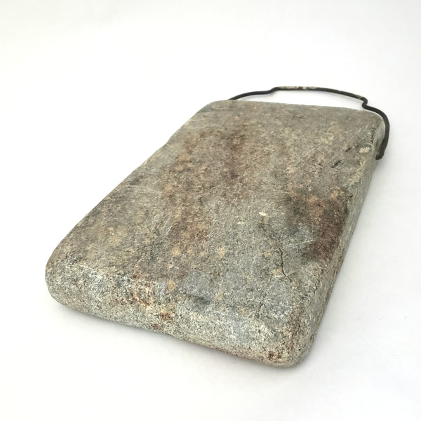 Antique Soapstone Bed and Foot Warmer with Original Metal Hanger