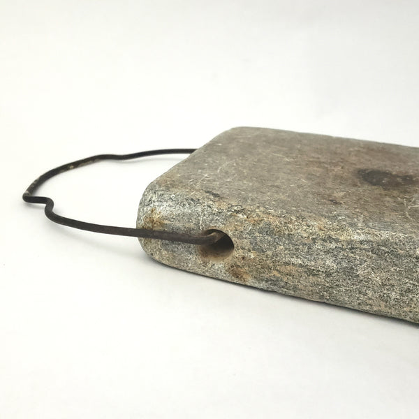 Antique Soapstone Bed and Foot Warmer with Original Metal Hanger