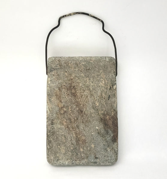 Antique Soapstone Bed and Foot Warmer with Original Metal Hanger