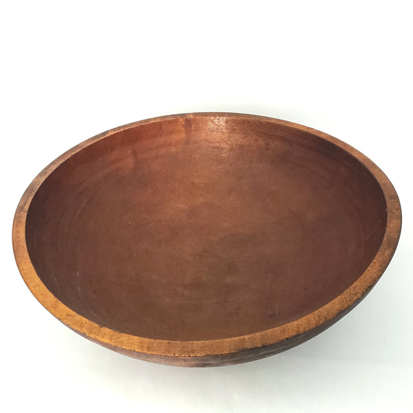 Large Antique Wooden Turned Maple Dough Mixing Bowl ca. 1840s-1890