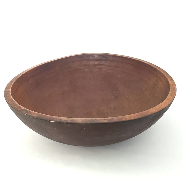 Large Antique Wooden Turned Maple Dough Mixing Bowl ca. 1840s-1890