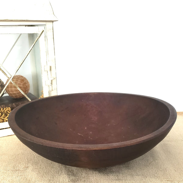Antique Wooden Walnut Turned Kitchen Bowl ca. 1850-1900
