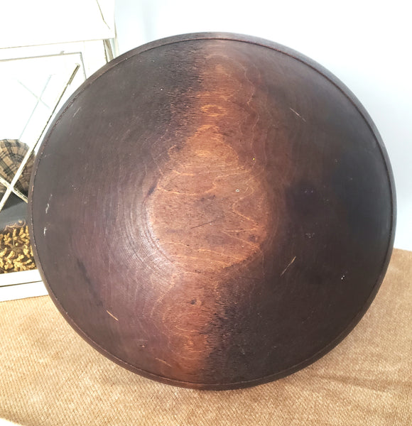 Antique Wooden Walnut Turned Kitchen Bowl ca. 1850-1900
