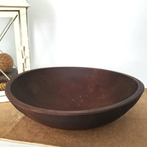 Antique Wooden Walnut Turned Kitchen Bowl ca. 1850-1900