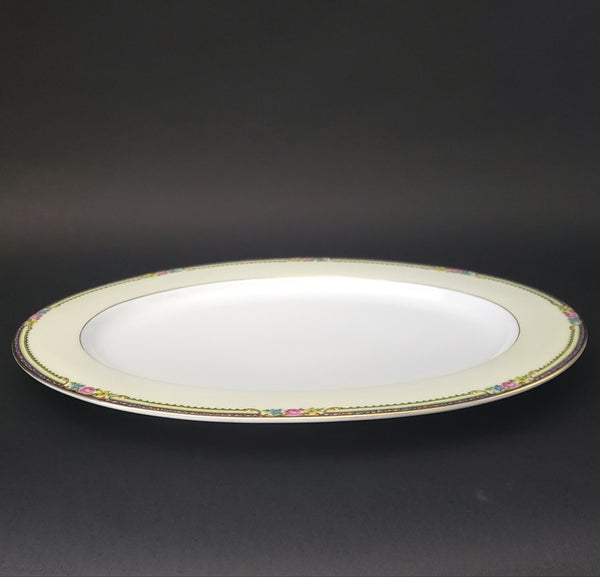 Oval Porcelain Serving Platter 16" Delaware Derby Pattern by TK Thun Czechoslovakia