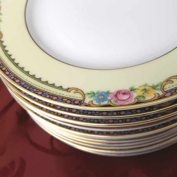 Porcelain Bread and Butter Plates Delaware Derby Set of 12 by TK Thun Bohemia
