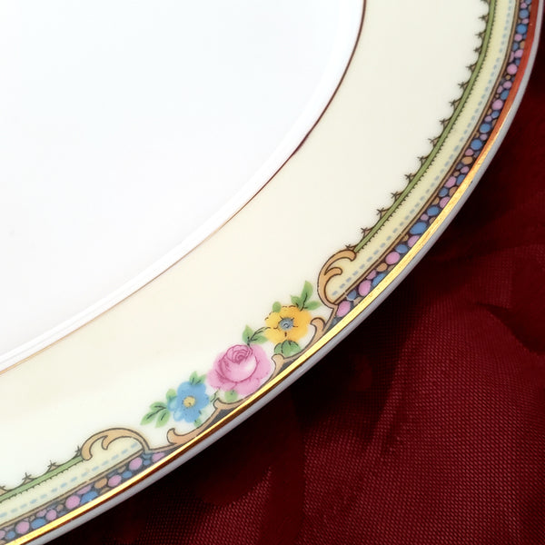 Oval Porcelain Serving Platter 12" Delaware Derby Pattern by TK Thun Bohemia