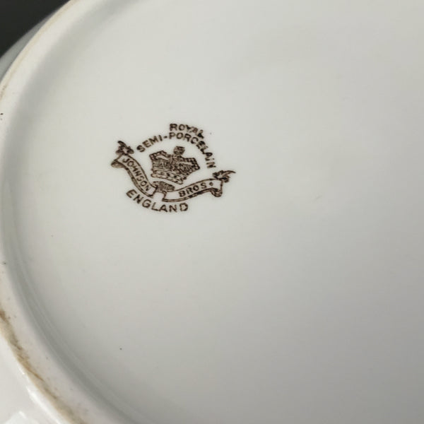 Antique English Chamber Pot Yellow & Purple Violets Lid By Johnson Brothers