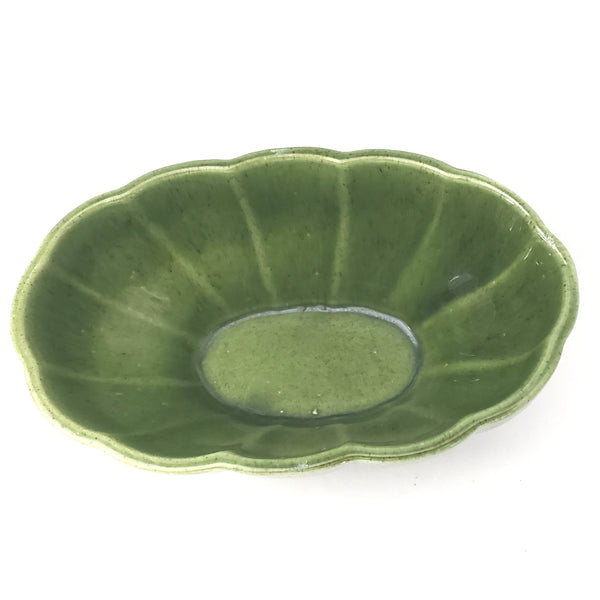Haeger Mid Century Green Oval Ceramic Planter - Centerpiece Pottery