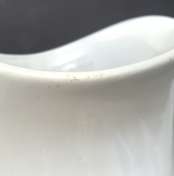 Antique White Ironstone Pitcher  3 Quart by George Jones Staffordshire England