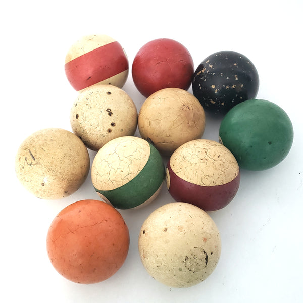 Old Vintage Billiard Pool Balls Lot of 11 - Repurpose or Display