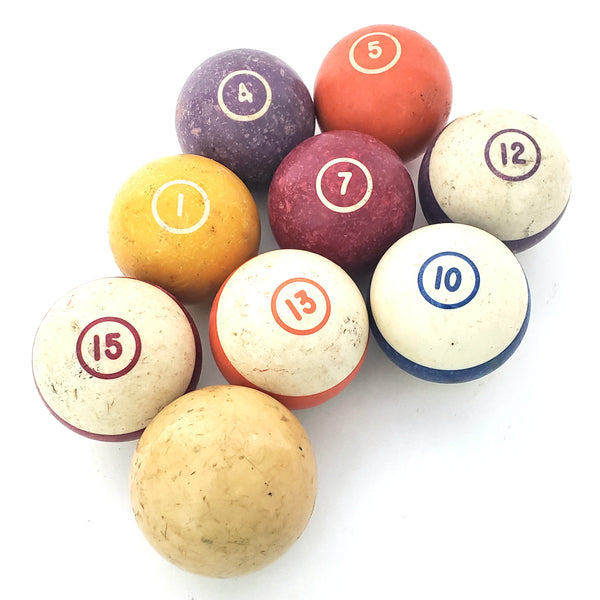 Vintage Billiard Pool Balls Lot of 9 Repurpose or Display