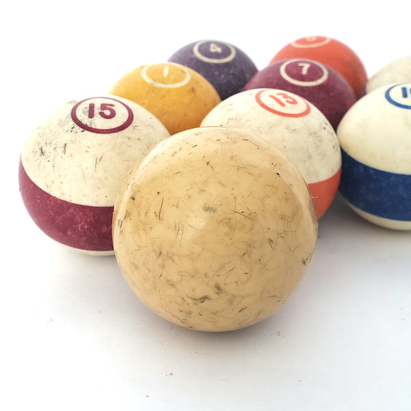 Vintage Billiard Pool Balls Lot of 9 Repurpose or Display