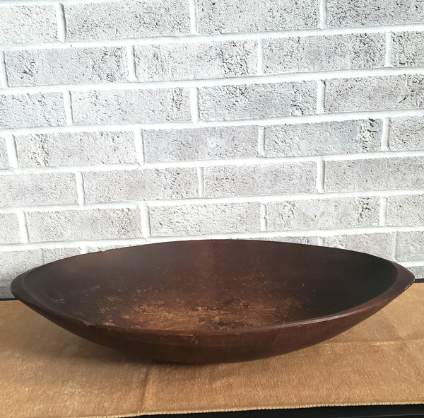 Large Antique Wooden Trencher Dough Bowl 22 inch