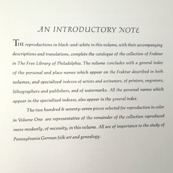 Pennsylvania German Fraktur Hardcover Books Volume 1 and 2