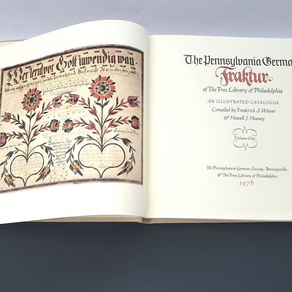 Pennsylvania German Fraktur Hardcover Books Volume 1 and 2