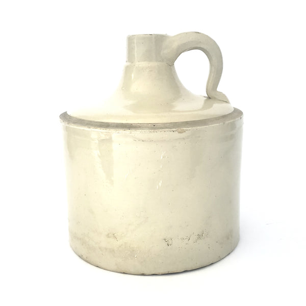 Early 1 Gallon Glazed Stoneware Shoulder Jug with Finger Handle