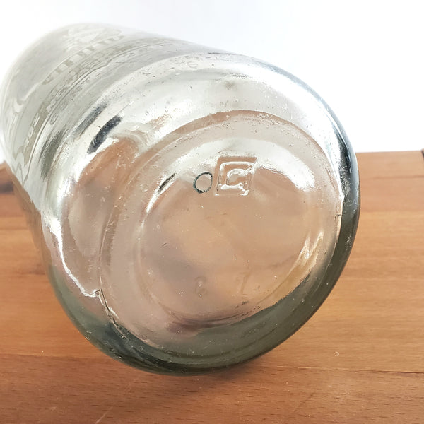 Antique Clear Siphon Seltzer Bottle EXCELSIOR BOTTLING WORKS Newark New Jersey