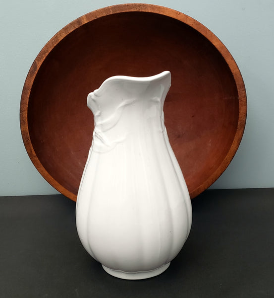 Antique White Ironstone Pitcher and Basin Wheat Pattern Turner, Goddard & Co. England