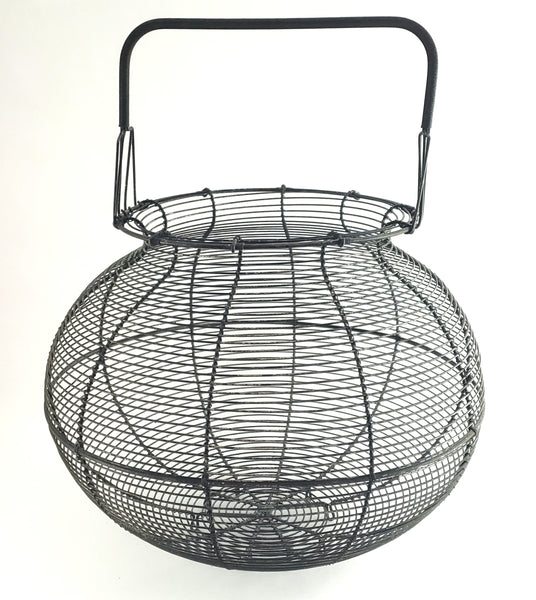 Large Vintage Metal Wire Basket 19" Tall