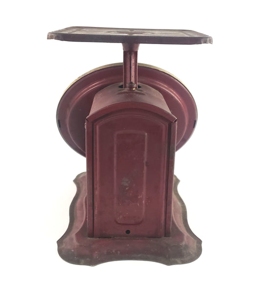 Antique Kitchen Scale in Rustic Red Paint by Landers, Frary & Clark circa 1907