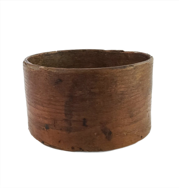 Antique Small Oak Bentwood Dry Measure Stamped H.S. ORANGE