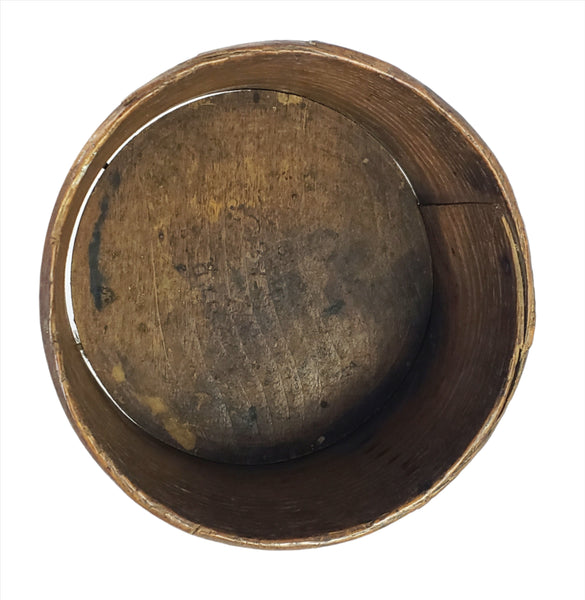 Antique Oak Bentwood Dry Measure 4" Signed H.S. ORANGE