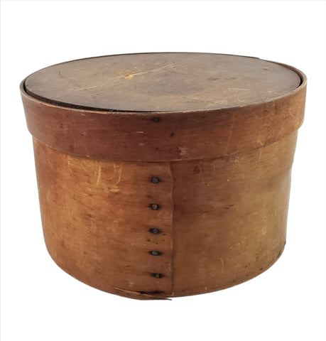 Antique Round Bentwood Pantry Box 9" - Americana Kitchen Storage