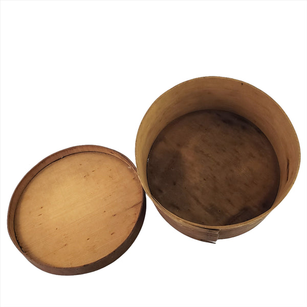 Antique Round Bentwood Pantry Box 9" - Americana Kitchen Storage