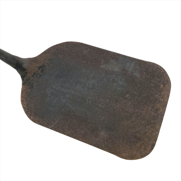 Large Antique Hand Forged Wrought Iron Spatula with Oversized Blade