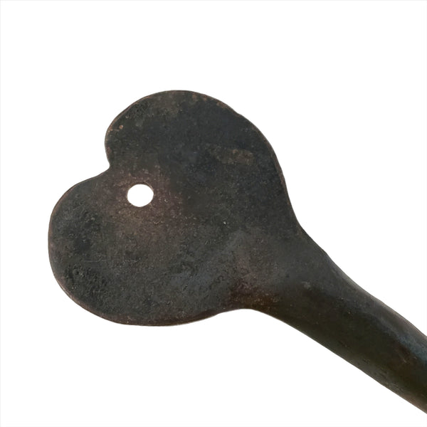 Large Antique Hand Forged Wrought Iron Spatula with Oversized Blade