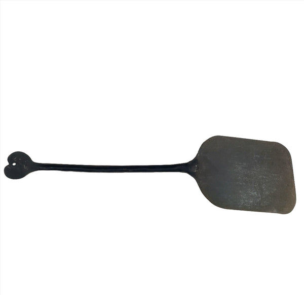 Large Antique Hand Forged Wrought Iron Spatula with Oversized Blade
