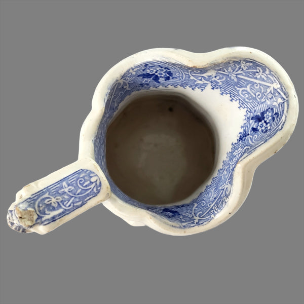 Antique Blue Transferware Creamer "Columbia" by W Adams & Sons England